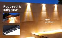 2 Pack Luces Solares Para Pared 4 LED Luces De Valla Solar Impermeables Para Jardín Y Camino Luz Solar Para Postes De Pista Modernas - details 1