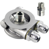Adaptador De Filtro De Placa De Ensamblaje De Aceite De Aluminio AN8 AN10 Para Turbo Termostato Envío De Aceite Universal - details 3