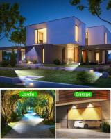 【Paquete de 4 30 LED】Focos Solares para Exterior, IP67, impermeables, Solares, regulables, con panel solar de 180 °, iluminación exterior alimentación por Energía Solar para Jardín, patio, chimenea, entrada... - details 1