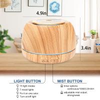 Difusor de Aceites Esenciales 300ML Difusor de Aromaterapia Niebla Silenciosa 5-en-1 Humidificadores 7 Luces LED de Color para Hogar Oficina Dormitorio - details 1