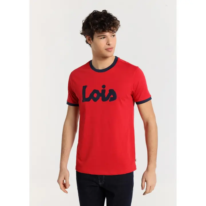 LOIS JEANS - Camiseta de manga corta contrastes Logo High Density Print - 1