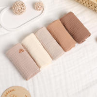Toallas De Algodón Puro Para Bebés 5Pcs Toallas De Secado Suaves Y Absorbentes Para Recién Nacidos Y Burping 6 Capas - details 11