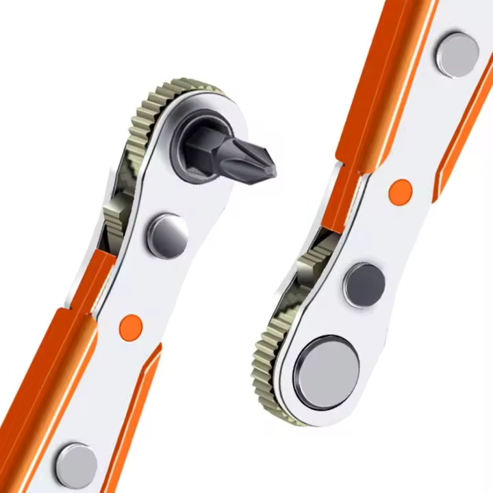Destornillador Phillips de 110 mm, mini destornillador con trinquete y punta Phillips, mini destornillador con trinquete reversible de alto torque - 1