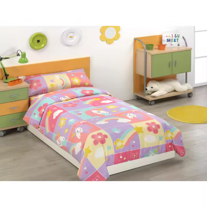 Novotextil Juego Infantil Funda Nórdica 3 Piezas Microfibra Suave Cómoda con Diseño Divertido Ideal Niños Material de Alta Calidad Proporciona Confort Calidez Perfecto Cama Infantil Suave al Tacto Resistente al Desgaste Fácil de Lavar - 1