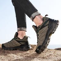 Zapatos De Senderismo De Cuero HIKEUP De Alta Calidad Duraderos Para Hombres Deportes Al Aire Libre Trekkng Subida Escalada Caza Zapatillas Negros Grises Caqui Tallas 40-45 - details 8