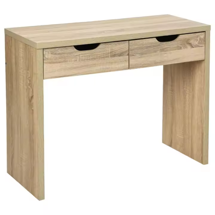 CONSOLA DE DOS CAJONES EFECTO MADERA NATURAL MARCA 5 FIVE - 1
