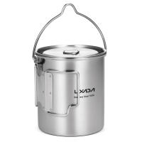 LIXADA Taza De Acero Inoxidable Portátil De 750ml Con Tapa Y Manija Plegable Para Camping Cocina Picnic Deportes Al Aire Libre - details 30