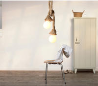 Lámpara Colgante De Hemp Rope Vintage Retro E27 AC 85-265V Decoración Industrial Para Hogar Restaurante Lámpara Edison Hanglamp - details 9