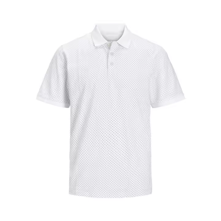 Polo Hombre Jack & Jones Modelo Luis Manga Corta Color Blanco - 1