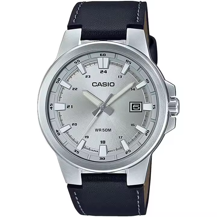 Reloj hombre analógico Casio MTP-E173L-7AV correa de cuero 50m water resist - 1