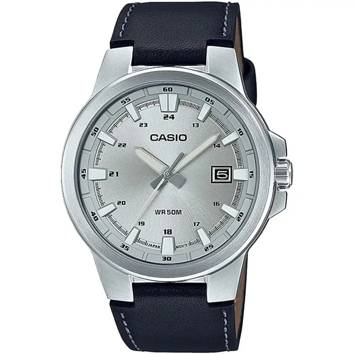 Reloj hombre analógico Casio MTP-E173L-7AV correa de cuero 50m water resist - 1