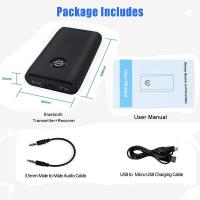 Transmisor Bluetooth 5.0, transmisor y receptor de adaptadores Bluetooth 2 en 1 con baja latencia de enchufe de 3,5 mm, receptor de transmisor bluetooth con función de reducción de ruido, adecuado para el sistema de sonido de DVD de altavoces mp3 / mp4 - details 4