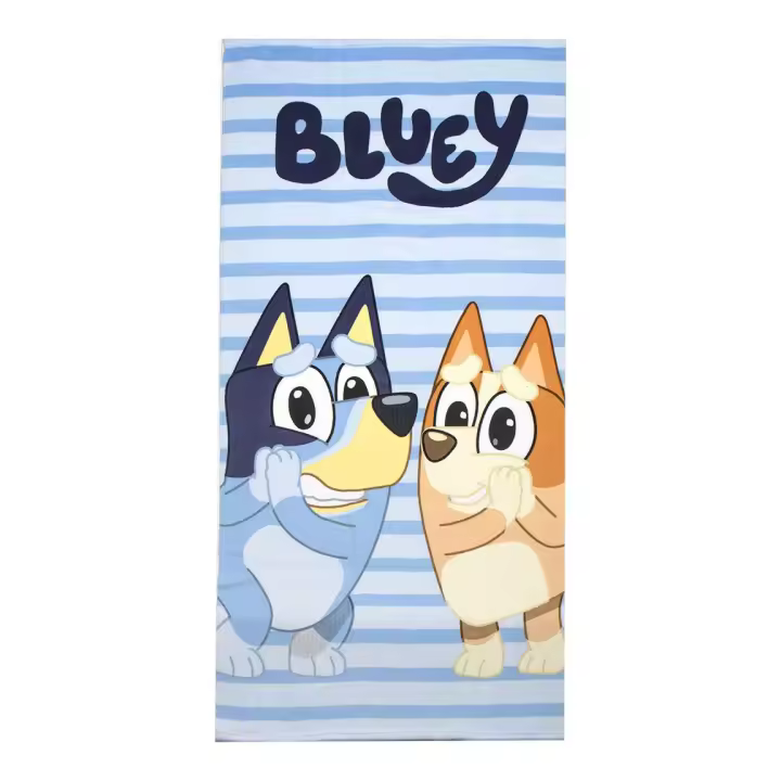 Bluey Bingo Toalla de Playa Tamaño 140x70cm 100% Poliéster 250gsm Toalla de Verano Piscina Baño - 1