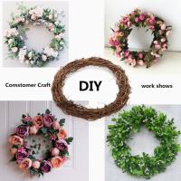 Corona De Rattan Natural Redonda DIY Con Ramas Y Ramas Para Decoración De Fiesta De Cumpleaños Boda Y Navidad Personalizable En Tamaños Variados - details 2