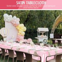 Mantel Rectangular De Seda Imitación Rosa Roja Para Boda Uso Doméstico Fiesta Banquete Tejido Damasco Resistente Al Aceite - details 2