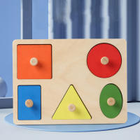 Puzzle De Madera Geométrico Para Niños Juego Educativo Tridimensional Tablero De Agarre Manual Juguetes Para La Educación Temprana - details 9