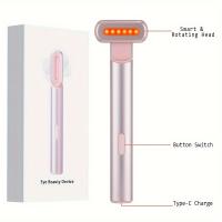 Dispositivo De Cuidado De La Piel Masajeador Facial Varita De Masaje Ocular Equipo De Belleza Masajeador De Ojos LED 4 En 1 Varita De Masaje Facial Regalos Para Mujeres Regalo Del Día De La Madre - details 3