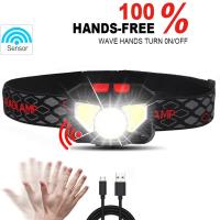 Lámpara De Cara Ultra-Ligera De 1200 Lumen LED Recargable Con Luz Blanca Roja 2 Pack Impermeable Con Movimiento Para Camping Pesca Al Atardecer Reparación - details 1