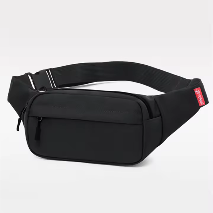 Bolsa De Cintura Para Hombres Y Mujeres Bolsa De Teléfono De Lona Gran Tamaño Con 3 Bolsillos Estilo Casual Para Viajes - 1