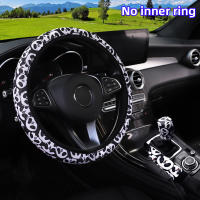 Cubierta De Volante Y Freno De Mano De Tela Con Diseño De Flor Y Red De Araña Sin Anillo Interior 3 Piezas Para Coche - details 11