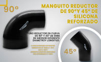 MODAUTO Manguera de Silicona Acoplador, Tubo Reductor de Silicona de 90ºUniversal, 3/4 Capas, Alto Rendimiento - details 2