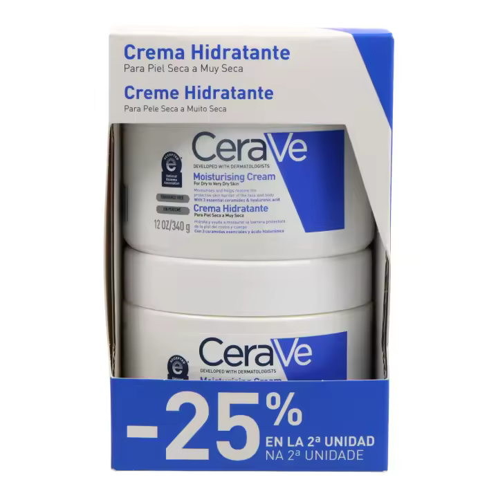 Cerave Crema Hidratante Piel Seca 2x340 g Promo - 1