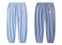 Pantalones De Verano Para Niños Y Niñas Algodón Lino Cintura Elástica Color Sólido Ropa Infantil Tallas 100-160cm - details 8