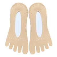 Pareja De Calcetines Ultradelgados Para Mujer Socks Invisible Five Finger Material De Algodón Tipo Casual Patrón Sólido - details 3