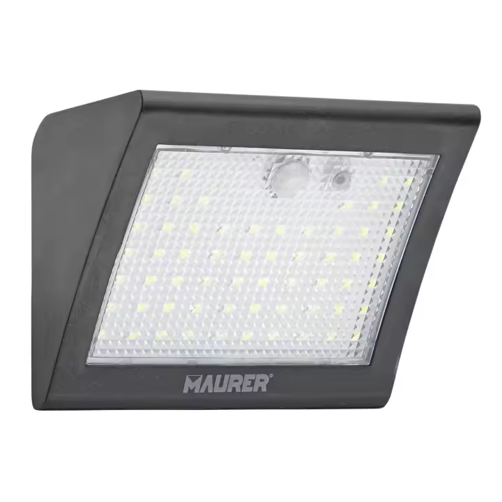 Aplique solar led 250 lumenes con sensor de movimiento y crepuscular ip65 - 1