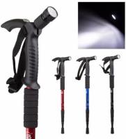 SET de 2 Bastones de senderismo con luz LED, Bastones plegables LED para camina, Bastones telescópicos de aleación de Aluminio Bastones de bastón Antideslizantes Ligeros, bastón reemplazo para Senderismo montañismo, mochilero - details 0