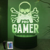 Lámpara De Noche LED NEON GAMER 3D Iluminación RGB Para Habitación De Juegos Decoración De Pared Luz De Mesa Personalizada Para Niños - details 34