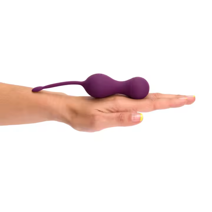 Platanomelón - Bolas Chinas con Control Remoto, 3 Pesos Intercambiables, 7 Modos de Vibración y 3 Intensidades, Juguete Erótico Sumergible y Recargable - Cosmo Lila - 1