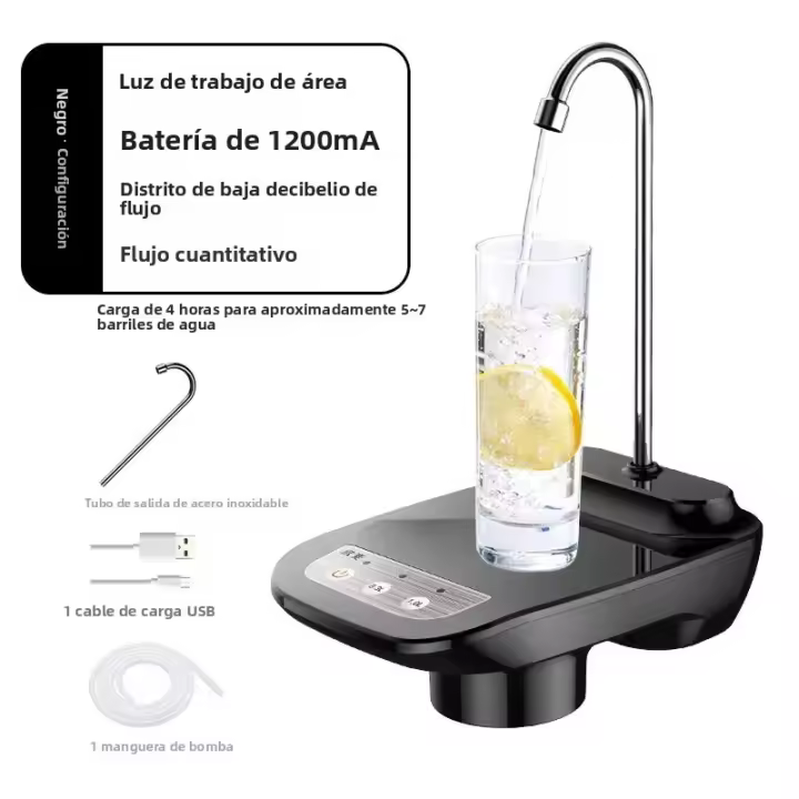 Bomba De Agua Portátil Eléctrica Con Carga USB Dispensador Automático De Bebida Para El Hogar Adecuado Para Oficina Y Viajes - 1