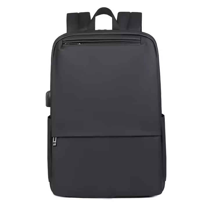 Mochila clásica de nailon para hombre, morral resistente al agua de negocios, de calidad, con carga USB, para ordenador portátil - 1