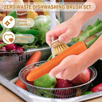 Cepillo De Cocina Con Mango Largo Y 4 Cabezas De Repuesto Cepillo De Limpieza Para Ollas Platos Y Sartenes Herramienta Ecológica Para El Hogar - details 15