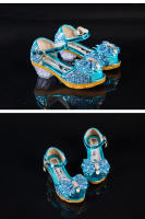 Zapatos De Niñas 2023 Nuevos De Otoño Casual Brillo Bows Children High Heel Sandalias De Fiesta De Princesa Moda Para Niñas Tallas Trueñas Material Superior PU - details 6