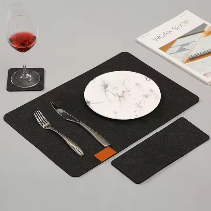 Juego De 6 Tapetes De Comida De Lana Resistant To Calor Fácil De Limpiar Antideslizante Lavable Tapete De Taza Para Mesa - 1