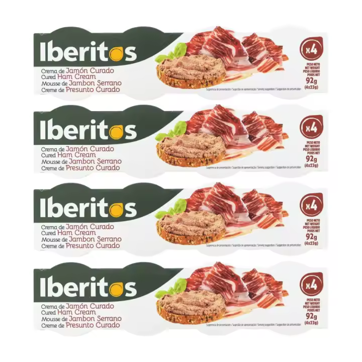 Paté de jamón curado Iberitos 4x23 g pack de 4 - 1