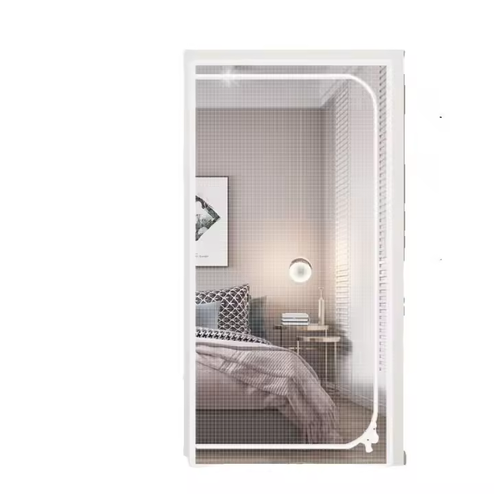 Puerta de pantalla de Gato forzada, resistant to prueba de mascotas with Cremallera, evita que los perros Gatos se acaben de Casa, Blanco (if adored A LA Puerta size90x210cm) - 1