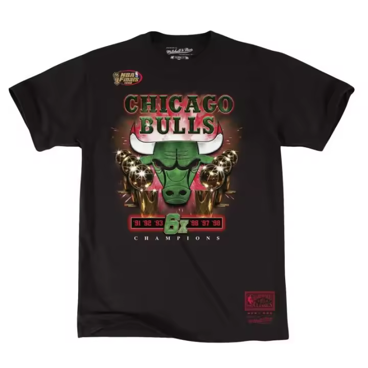 Camiseta Mitchell And Ness Chicago Bulls Green Champions Mitchell & Ness - 1