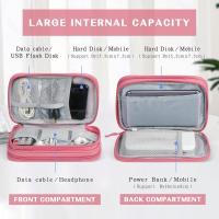 Bolsa organizadora de accesorios electrónicos, Bolsa organizadora cables de viaje de Doble Capa, Bolsa de viaje portátil - details 1