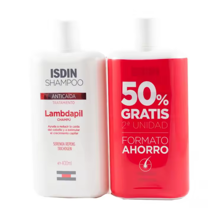 Isdin lambdapil Duplo champu Anticaida 2x400ml - 1