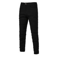 Pantalones rectos microelásticos informales de moda lavados de mezclilla personalizados para hombres nuevos de primavera y otoño - details 11