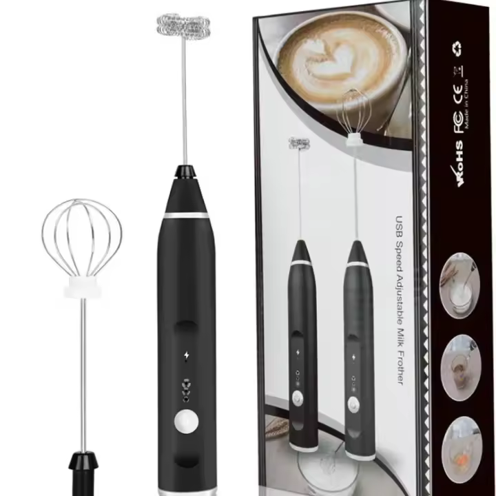 Batidora de Mano Eléctrica inalámbrica con USB, minicafetera Eléctrica, batidora para café Capuchino - 1