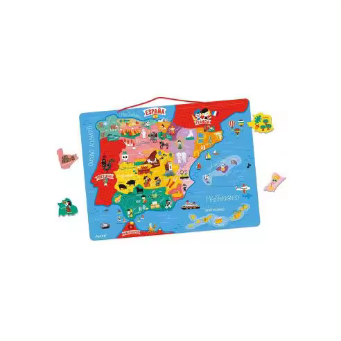 MAPA DE MADERA MAGNETICO DE ESPAÑA DE 50 PIEZAS - Janod JU05478 JANOD - 1