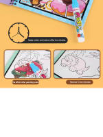 Libro De Dibujo Mágico Para Niños Puede Ser Dibujado Repebteniente Con Agua Limpia Juguete De Aprendizaje De Colores Sin Baterías Material De Cartón - details 2