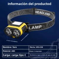 Linterna Frontal LED Con Sensor Inteligente Y Clip Recargable Tipo-C Con Pantalla De Energía Para Ciclismo Pesca Camping Y Otros Uso Exterior - details 13