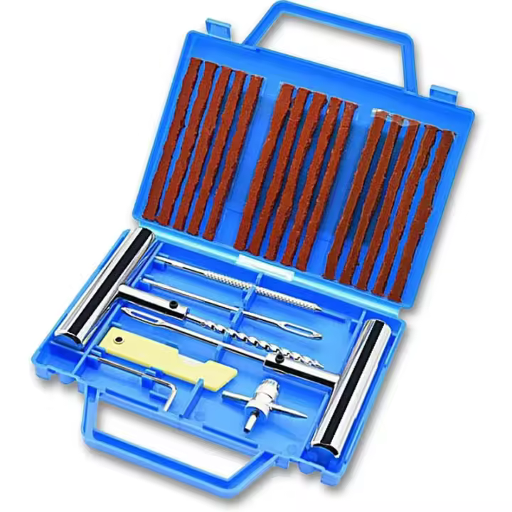 Kit De Reparación De Neumáticos Para Coche Universal 23PCS Herramienta De Reparación De Emergencia Para Motocicleta UTV SUV ATV Con Plug Flats Patch - 1