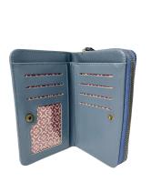 MEJORADA - Cartera Monedela de Tela Vaquera con Adornos Folklóricos y Tarjetera para Mujer - details 5