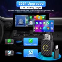 Adaptador inalámbrico Mini Android Auto y adaptador inalámbrico Carplay, adaptador inalámbrico Carplay 2 en 1 para Carplay con cable OEM Android Auto Car, adaptador inalámbrico CarPlay para iPhone IOS 10+/Android 11+, USB-C/USB - details 4